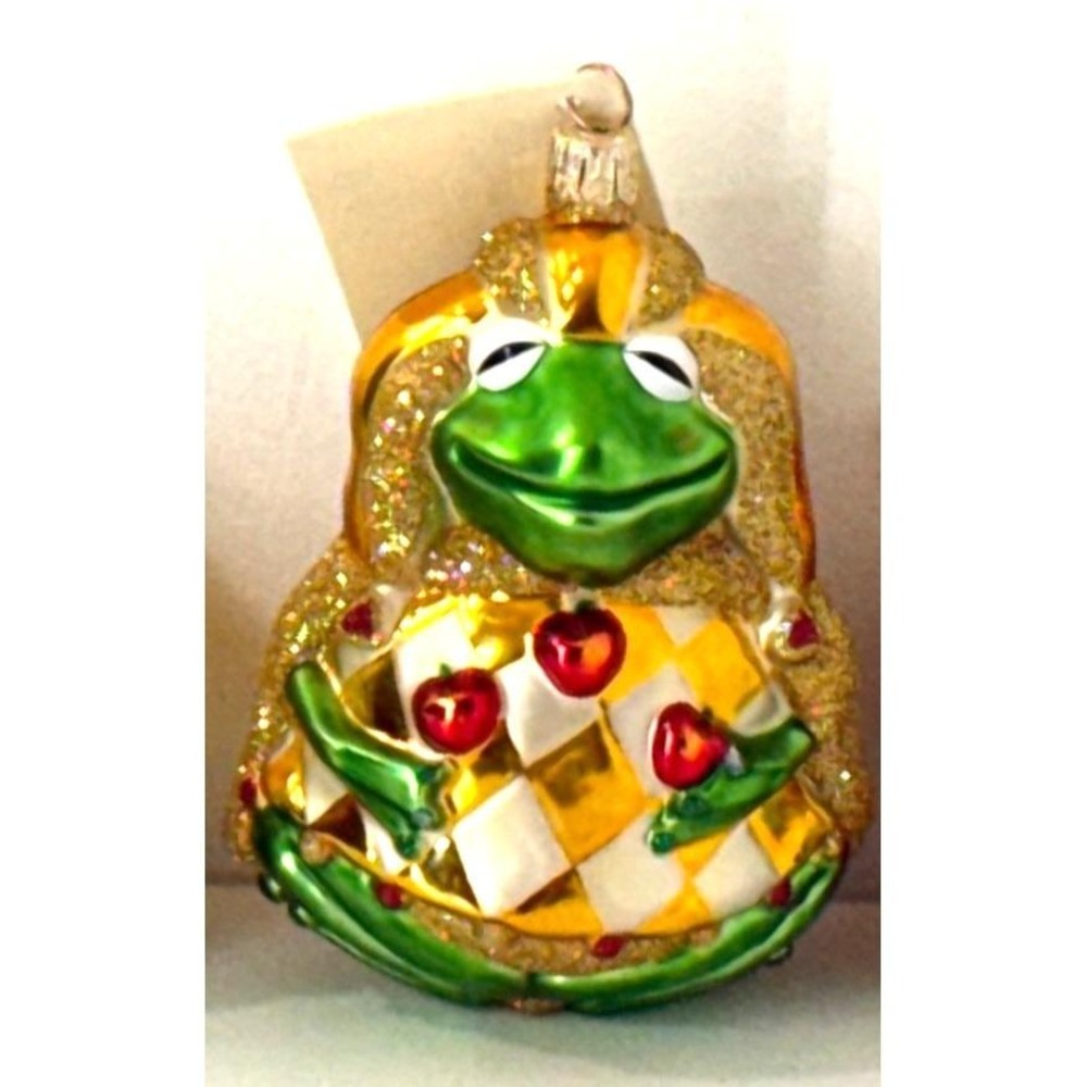 2000 Patricia Breen Yorick Frog Gold Haind-Painted & Crafted 4.5" Ornament